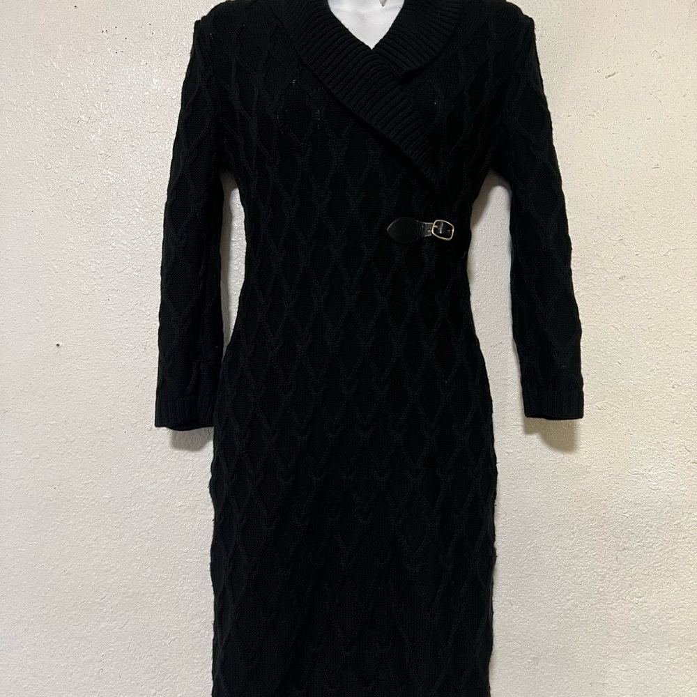 Calvin Klein Black Long Sleeve Dress
